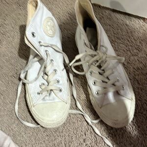 Converse White High-Top Sneakers